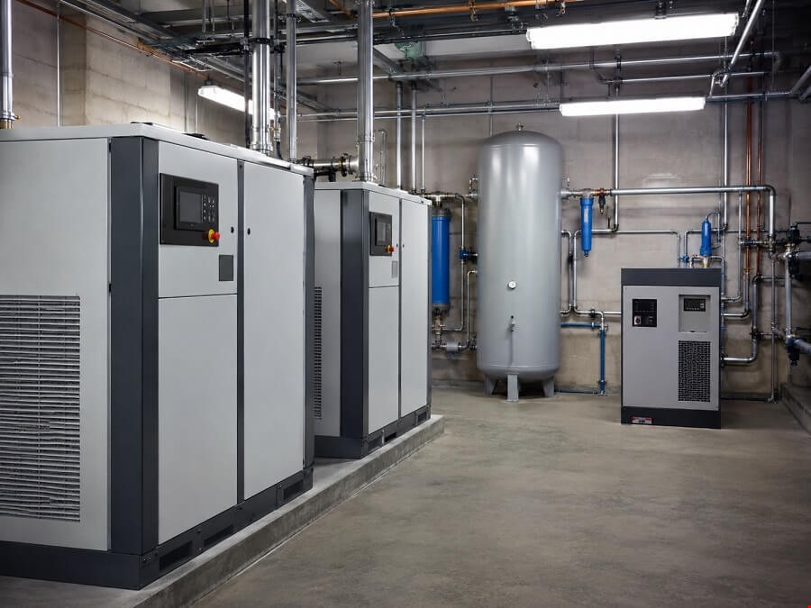 Industrial Air Compressors Room